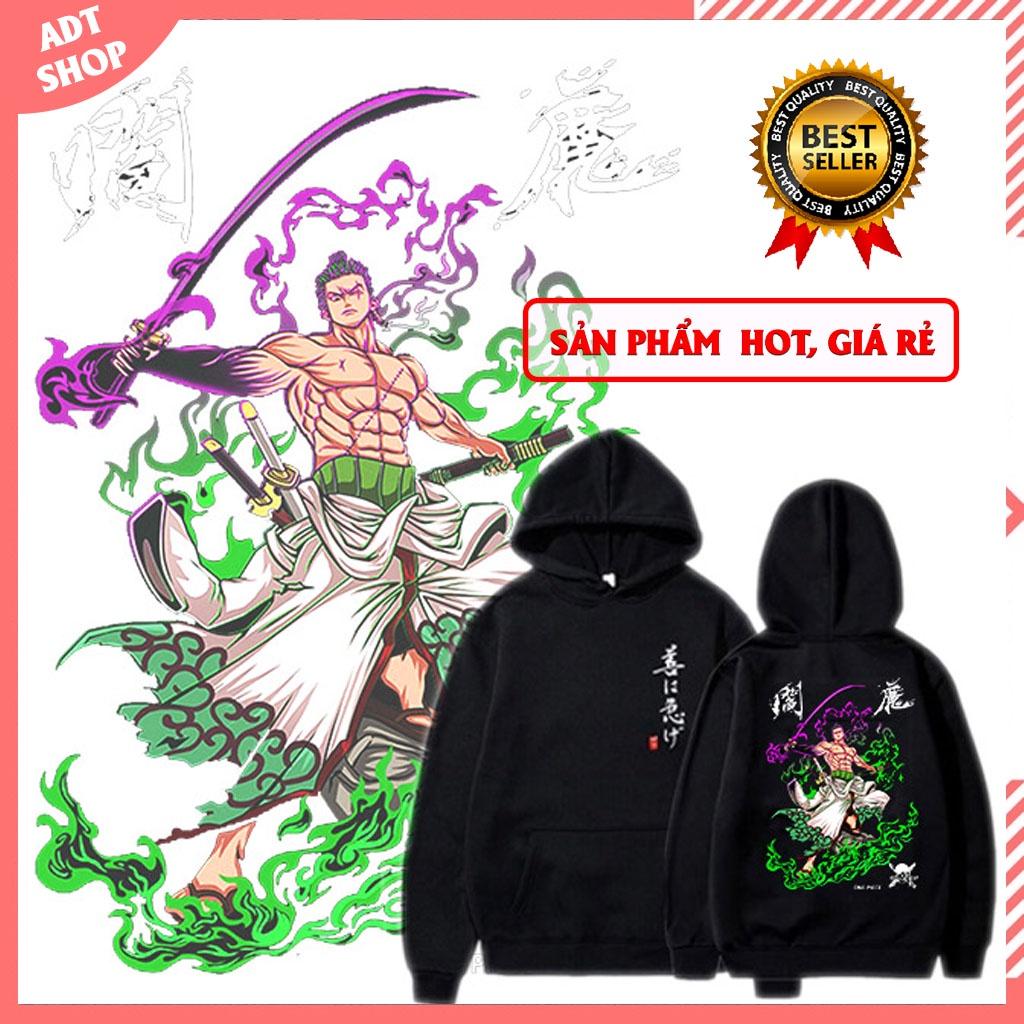 TOP 4 ÁO HOODIE ONE PIECE cực đẹp in hình Luffy - Zoro - Ace OP độc đẹp giá siêu rẻ