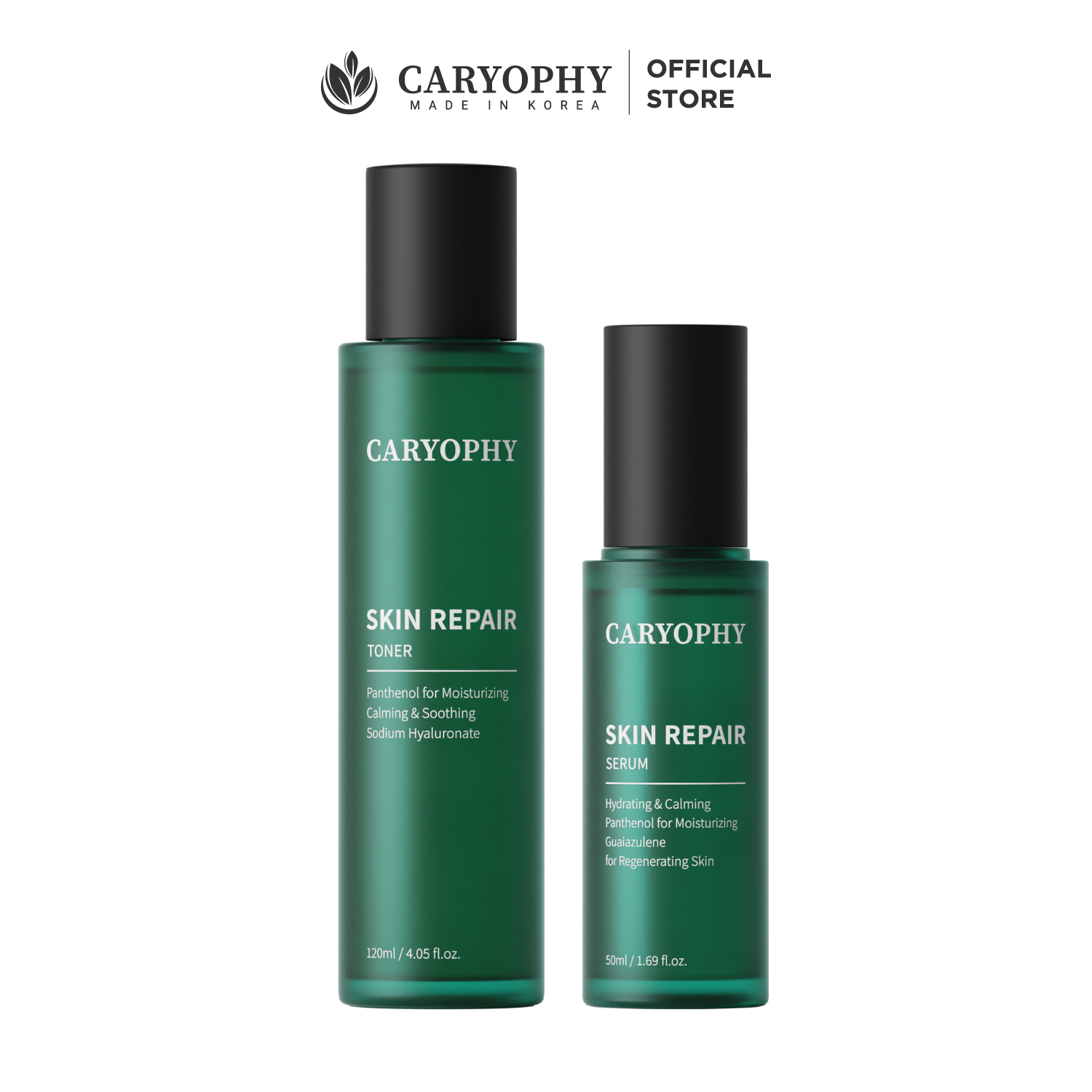 Combo Toner và serum dưỡng ẩm phục hồi Caryophy Skin Repair
