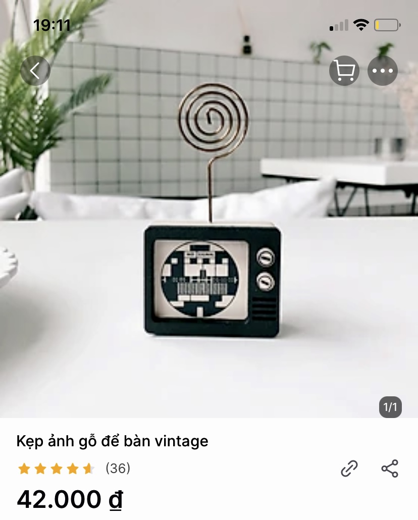 Combo 02 kẹp ảnh bằng gỗ style Vintage