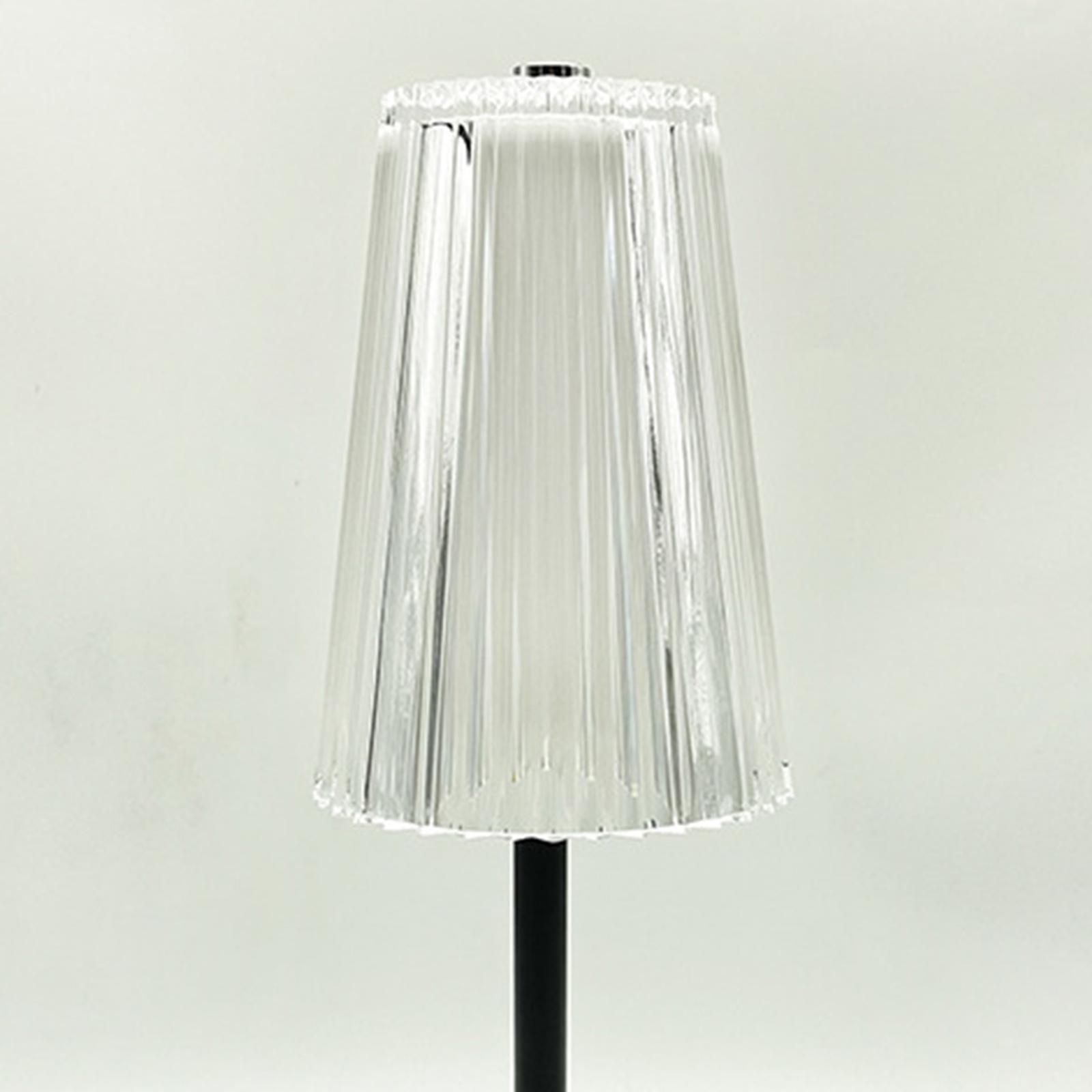 Crystal Table Lamp w/ USB Charging Ports, Night Light Black Base