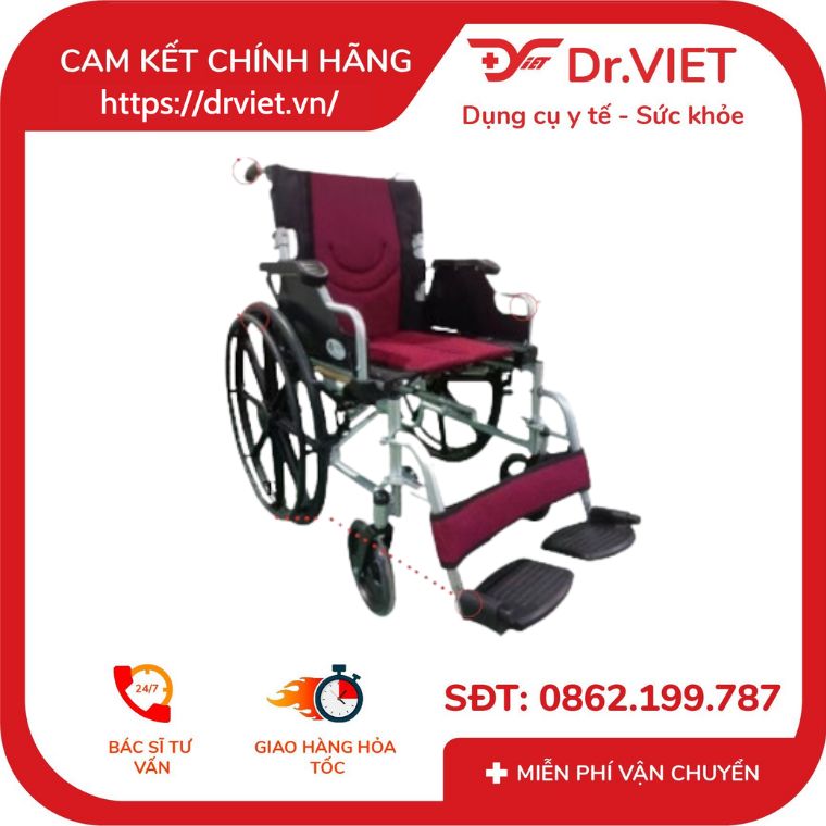 Xe lăn tay Lucass X-307 Chính hãng- Hỗ trợ người già, người đi lại khó khăn, dễ di chuyển và gập gọn,Có thắng tay, tựa lưng vải bố, khung xe sắt sơn tĩnh điện, bảo hành 12