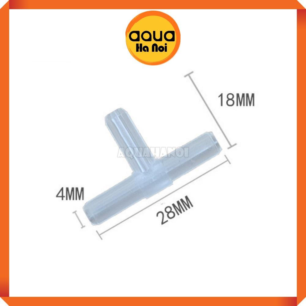 Co nhựa nối dây thẳng/chia 3 - Đầu nối dây sủi khí CO2/Oxy bể cá cảnh thủy sinh