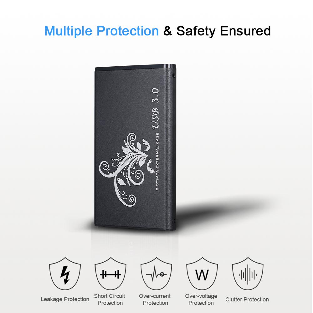 Hộp ổ đĩa cứng 2,5 inch SATA chuyển đổi HDD sang USB3.0 - Xanh lam