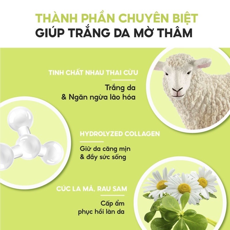 Hộp 5 Mặt nạ Dưỡng trắng & cấp ẩm Natural Whitening Mask 25g x5 gói