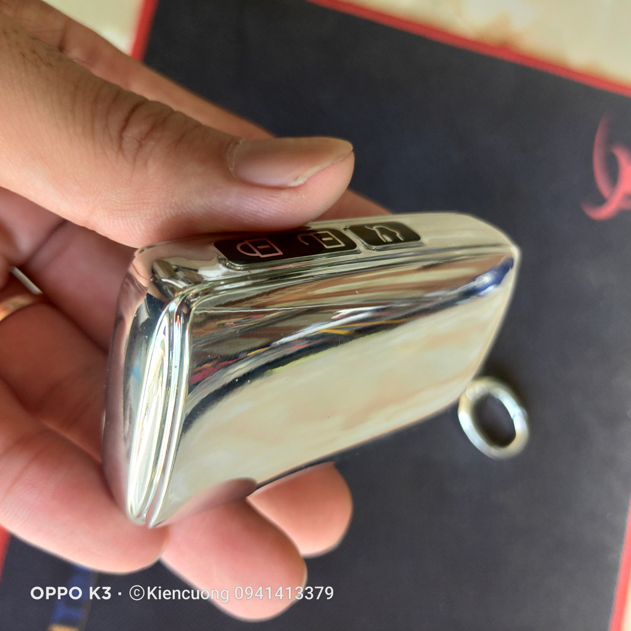 Bao chìa khoá ô tô Mazda3 2020-2021 nút silicon mạ crom Full Hộp