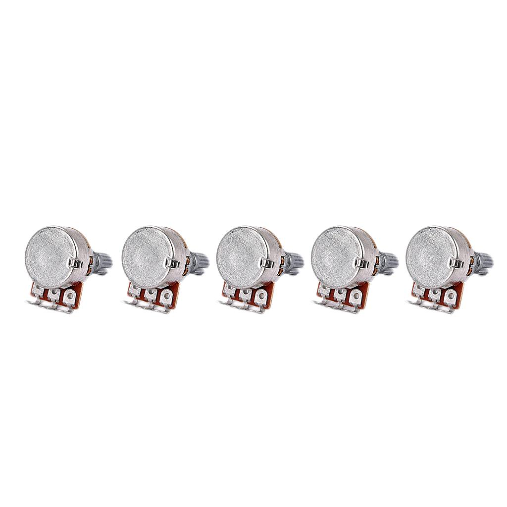 5 Pieces Long Shaft Guitar Potentiometer Pot for Musical Instrument Parts
