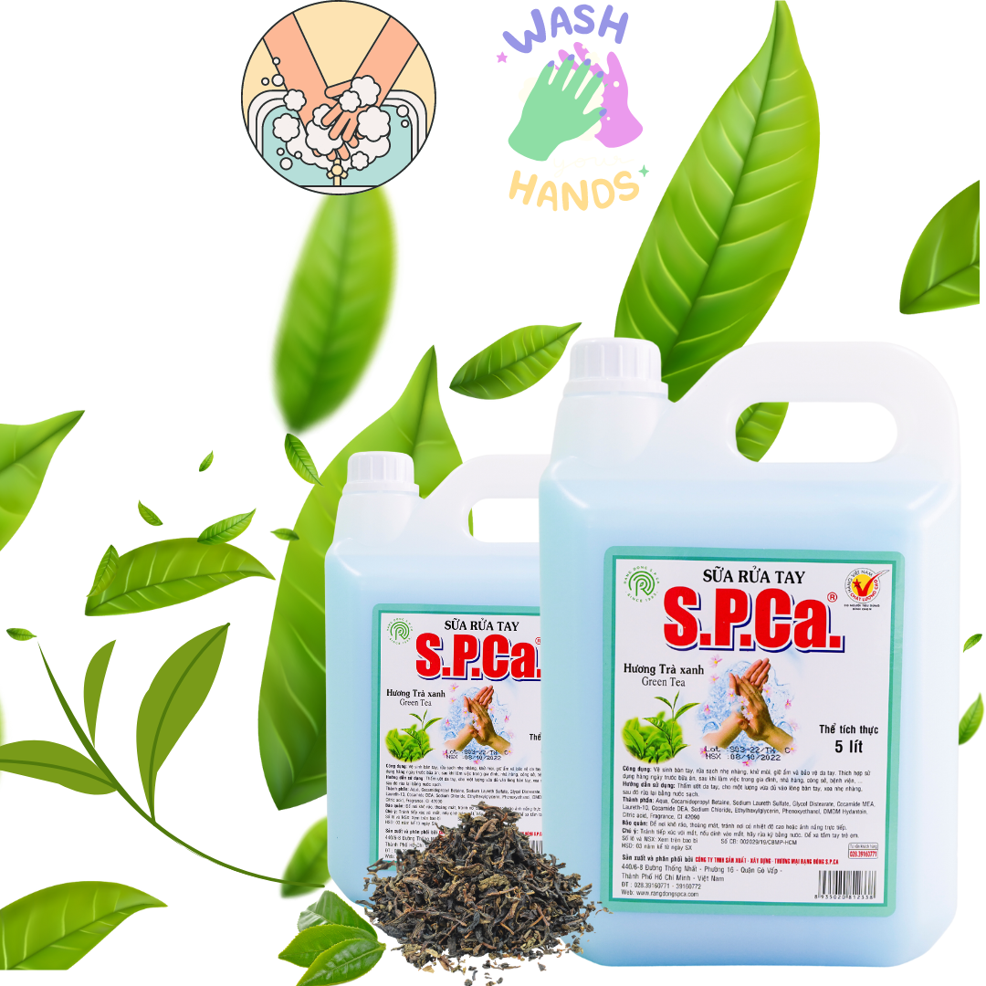 Sữa Rửa Tay S.P.Ca 5 Lít - Trà Xanh