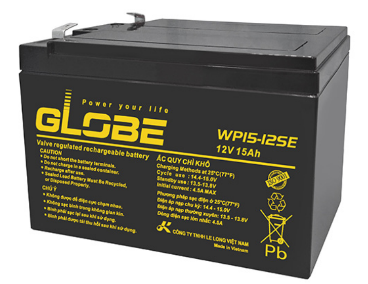 ẮC QUY KÍN KHÍ (VRLA AGM) GLOBE WP15-12SE - (PDC-TECH)