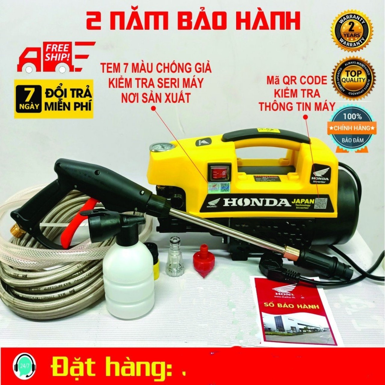 Máy rửa xe  công nghệ Nhật Bản-máy rửa xe máy bảo hành 12 tháng