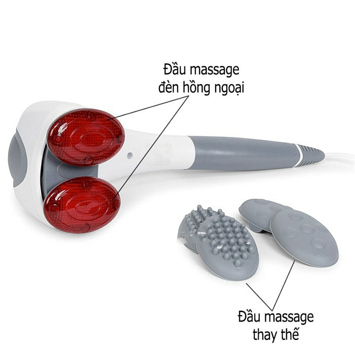 Máy Massage Cầm Tay Beurer MG80, Thiết Kế Có 2 Đầu Massage, Có Đèn Hồng Ngoại, Dễ Dàng Điều Chỉnh Tốc Độ Và Cường Độ, Đánh Bay Mọi Mệt Nhọc, Tạo Cảm Giác Thư Thái, Nhập Đức, Bảo Hành 12 Tháng