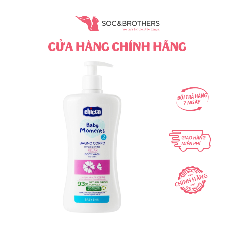 Sữa tắm giúp bé ngủ ngon Chicco 0M+ 500ml