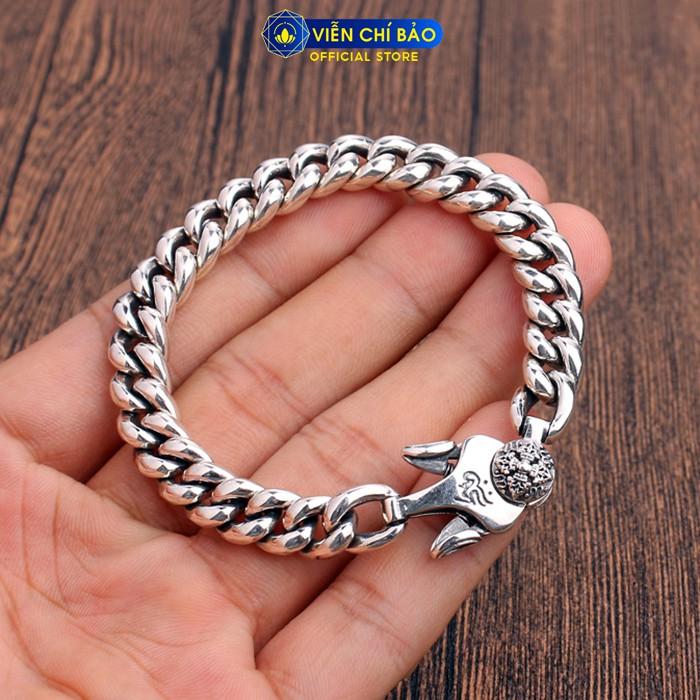 Lắc tay bạc nam khắc Chùy Kim Cang bạc Thái 925 thương hiệu Viễn Chí Bảo L100470