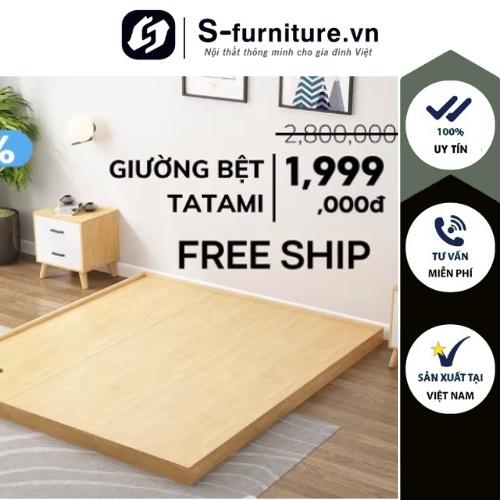 Giường Bệt, Giường Ngủ, Giường Gỗ Phong Cách Nhật Bản, Bền Và Chắc Chắn