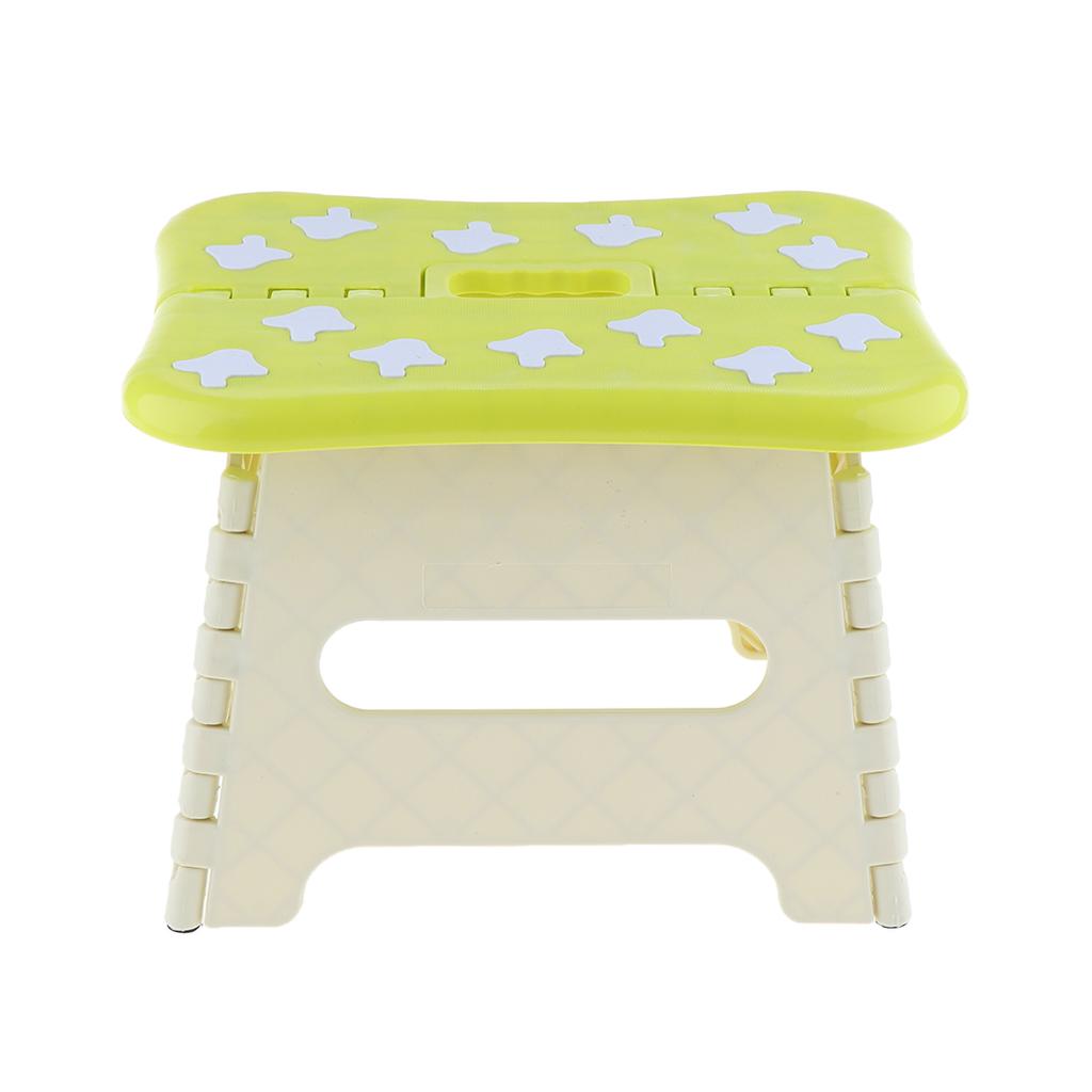 Folding Portable Step Stool for Kids, Toddlers and Adults Home Green Size S