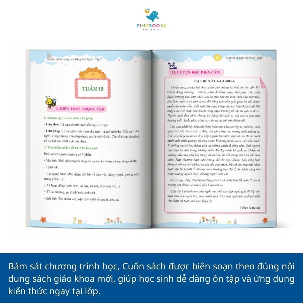 Sách - Combo Bài tập Bổ Trợ Nâng Cao Tiếng Việt Lớp 5 (Tập 1 + Tập 2) - TKBooks