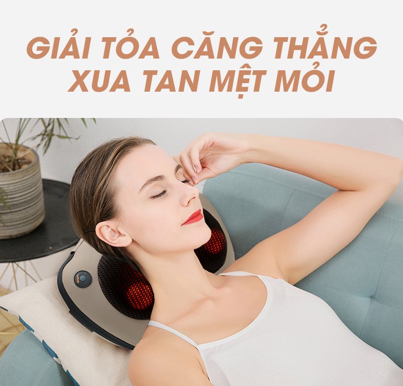 Gối massage trị liệu hồng ngoại Boss Nhật Bản MPP-020 (Hàng chính hãng)