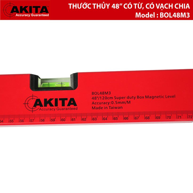 Thước thủy có từ Akita 1200mm (có vạch chia)