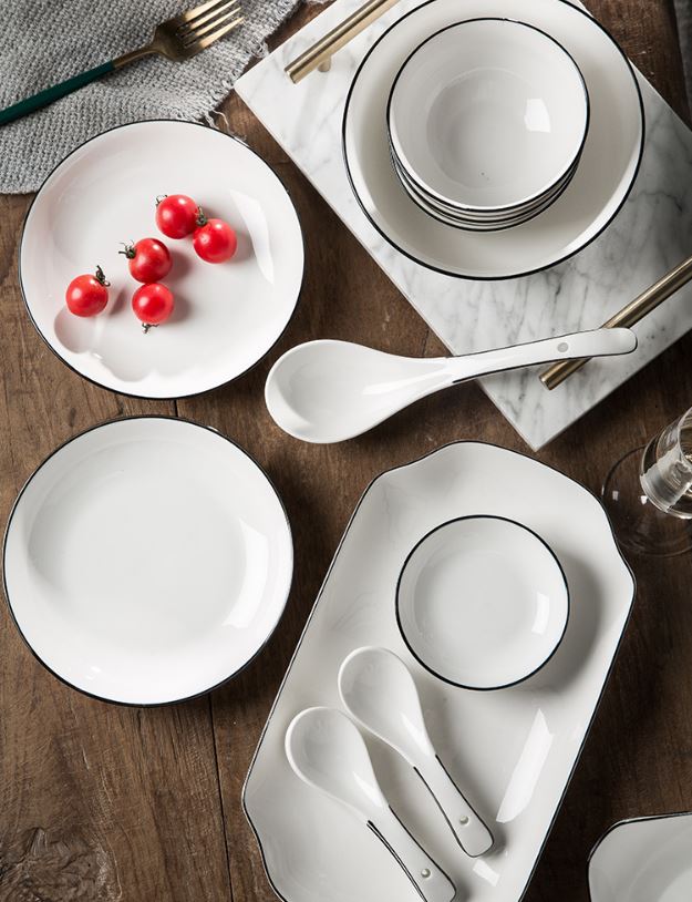 Set 26 chi tiết trắng viền đen phong cách Bắc Âu