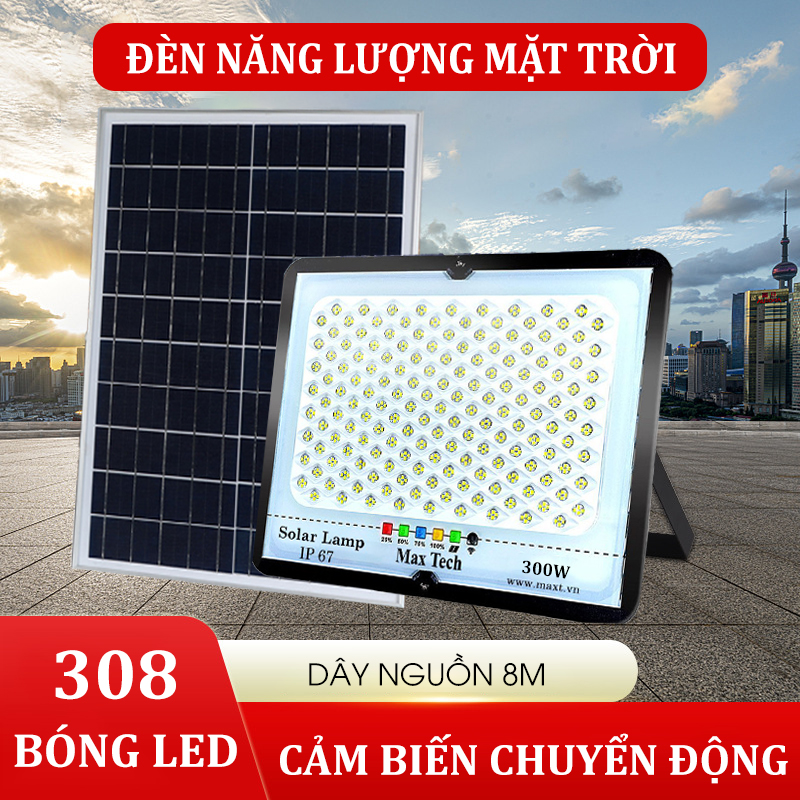 Đèn năng lượng mặt trời  MAXTECH bóng to 150w, 200w, 250w, 300w - Công suất lớn, dễ sử dụng- D1370