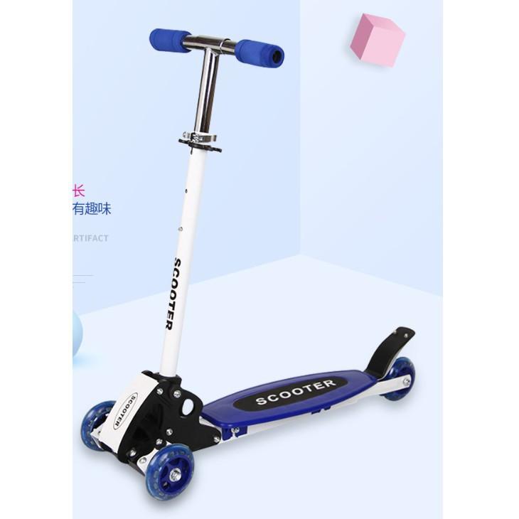 Xe trượt Scooter cho bé từ 3 tuổi , Xe lướt ván 3 bánh gấp gọn nhiều màu thích hợp đi du lịch dã ngoại