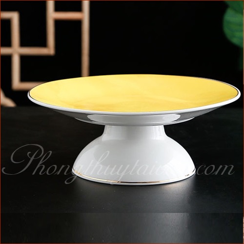 Bộ đồ sứ Trắng Vân Vàng - thờ cúng.