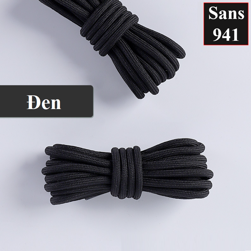 Dây giày thể thao sneaker đủ màu nhiều size dài 100cm 120cm 140cm nam nữ bản tròn trơn cỡ to 5mm shoelaces 1 đôi Sans941