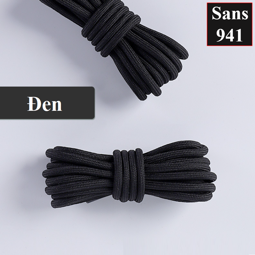 Dây giày thể thao sneaker đủ màu đủ size dài 100cm 120cm 140cm nam nữ bản tròn trơn cỡ to 5mm shoelaces 1 chiếc Sans941