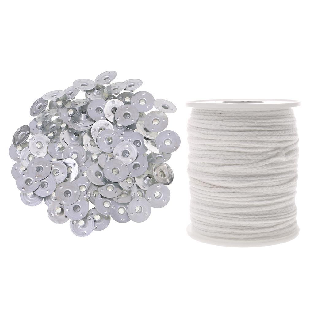 200 máy tính Nến Bấc Tab Sustainers Lõi Bông Cotton Cho Nến Làm DIY