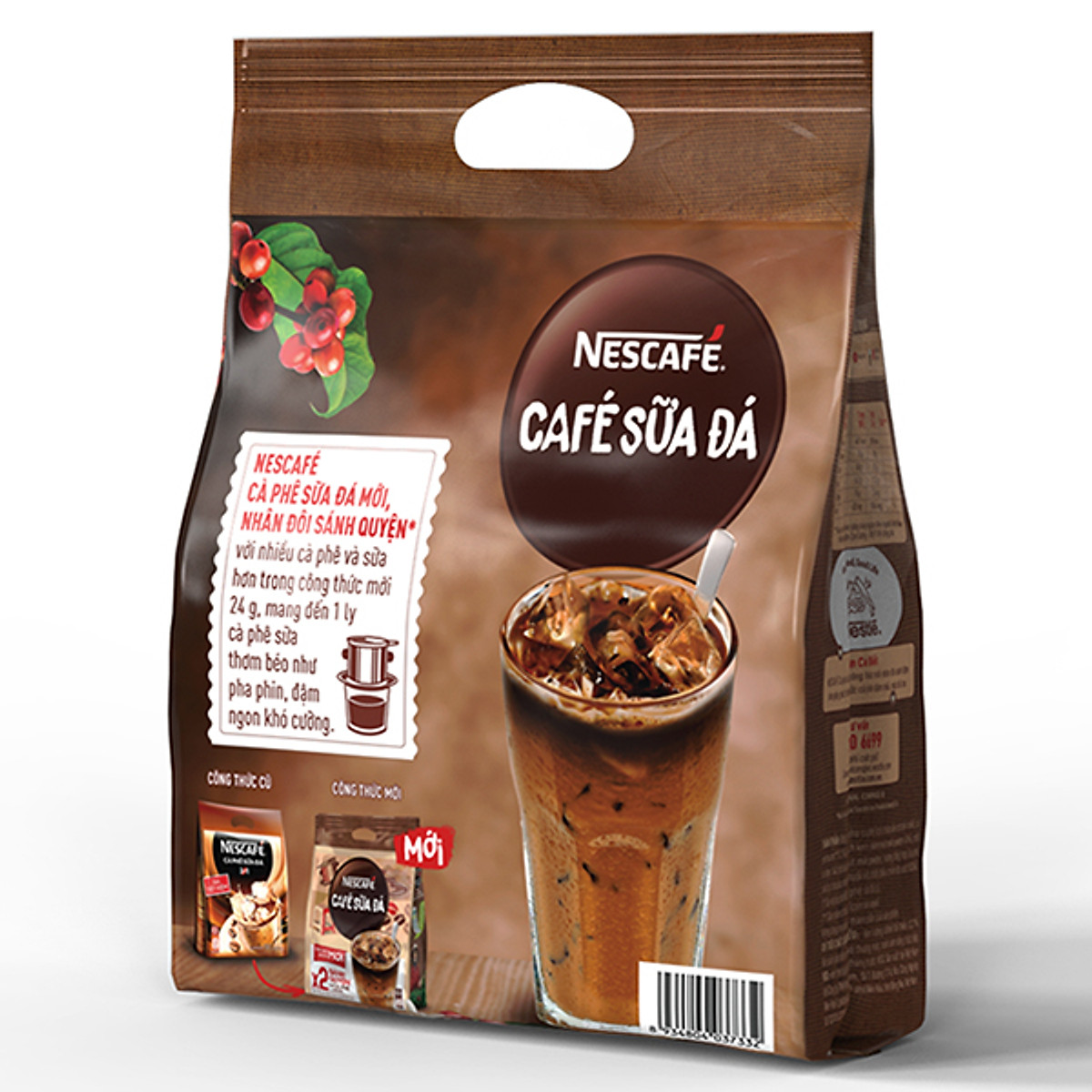 Cà phê hòa tan Nescafé 3in1 Cà Phê Sữa Đá 600G ( Bịch 25 Gói x 24g )