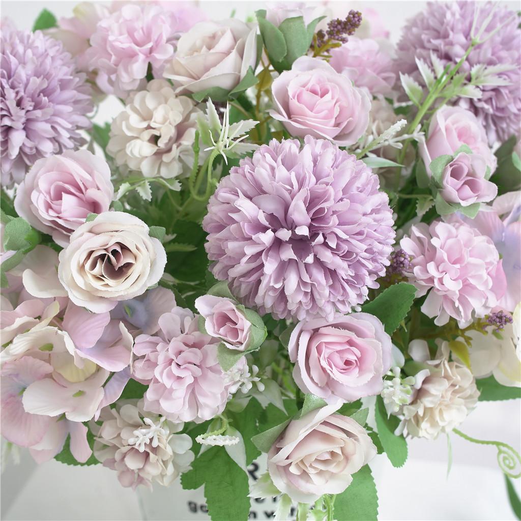 Artificial Rose Flower Bouquet Wedding Home Floral Decor