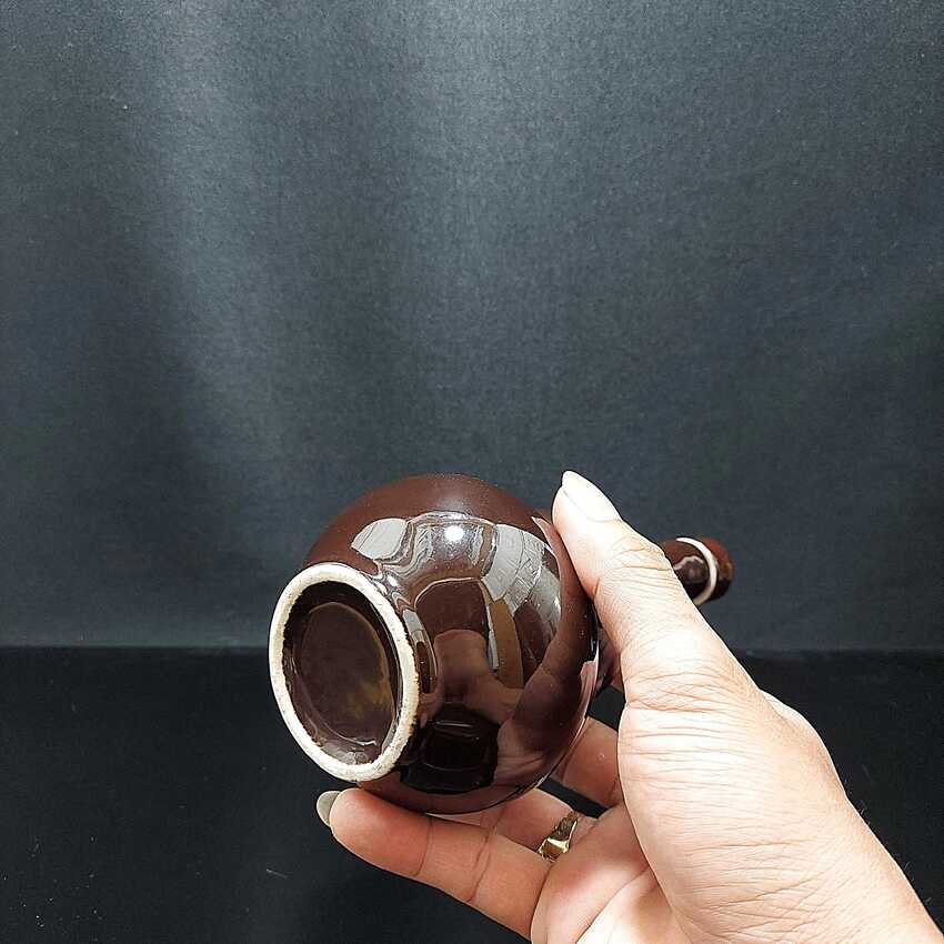 Nậm Rượu Hồ Lô Bát Tràng 350ML gốm men sứ cao cấp màu nâu đỏ - Bình Đựng Rượu Đẹp cho giới sành tửu chất lượng đảm bảo