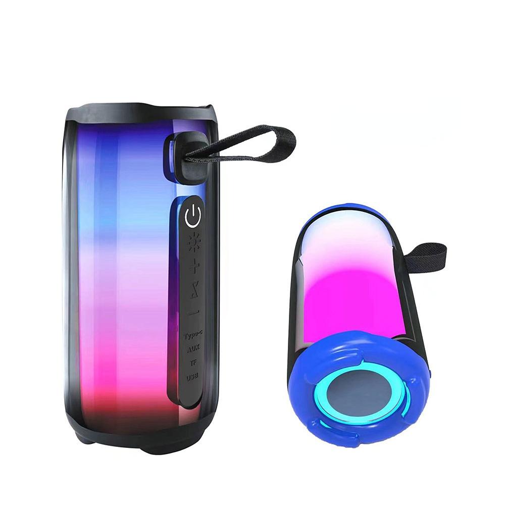 MỚI Loa Bluetooth Âm Thanh Âm Nhạc Loa Không Dây Giảm Tiếng Ồn Di Động Ngoài Trời Nhiều Màu Sắc Loa Siêu Trầm HI-FI Stereo Chống Thấm Nước Color: Black Woofer Size/Full-Range Size: 100X100X210MM