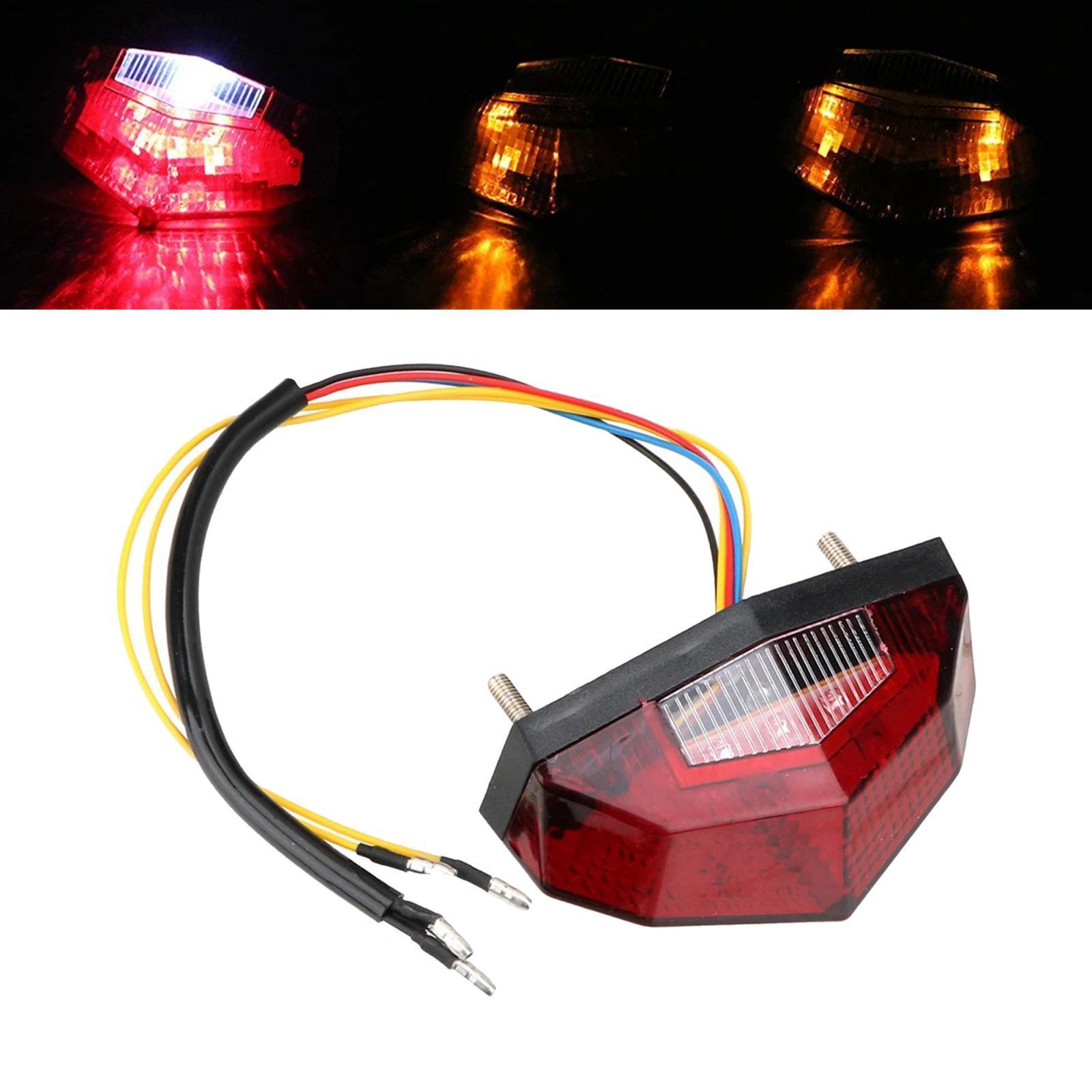Universal Motorcycle LED Rear Tail Light Brake  Motorbike Lamp