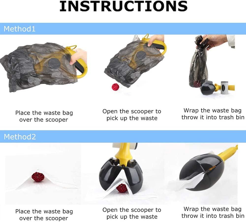 Xẻng xúc phân chó, Xẻng xúc phân chó có túi đựng phân có thể gập lại cho chó/mèo trong nhà/bãi cỏ ngoài trời