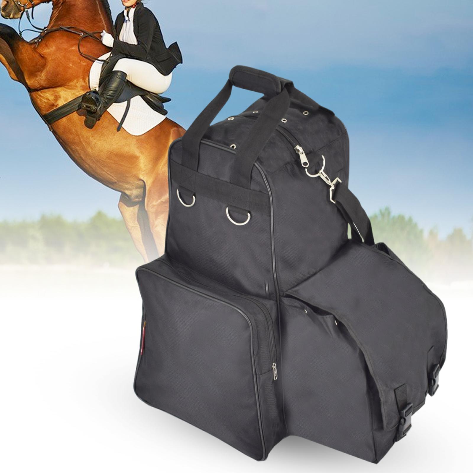 Equestrian Backpack Horse Riding Outfit Helmet Boots Gloves Whip Storage Bag