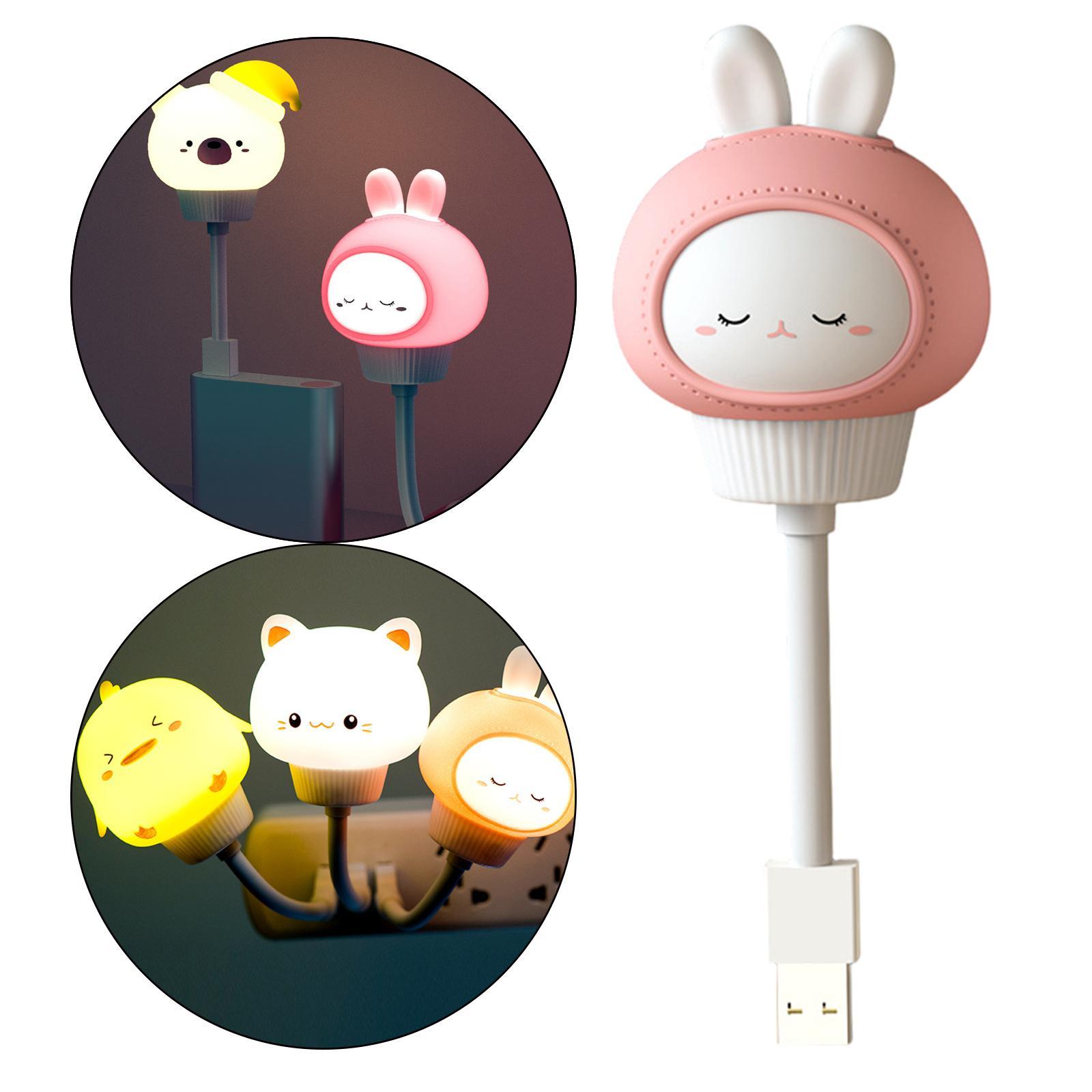 Cartoon LED USB Night Light with Remote for Mom Bedroom
