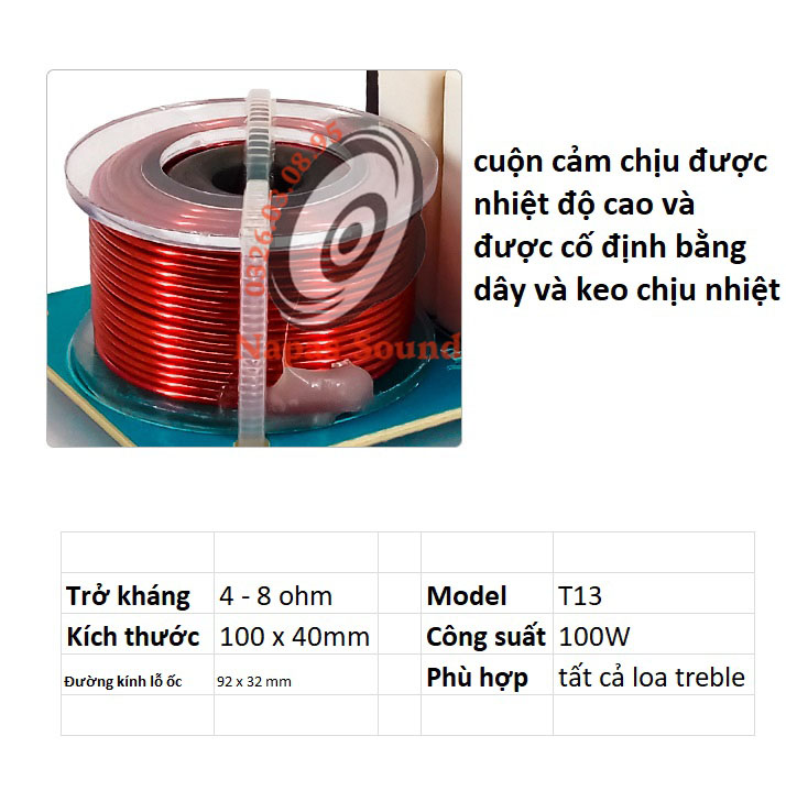 MẠCH PHÂN TẦN LOA TREBLE - PHÂN TẦN LOA TRÉP - T13 CÓ CHỈNH ÂM - LOA TRÉP KÈN