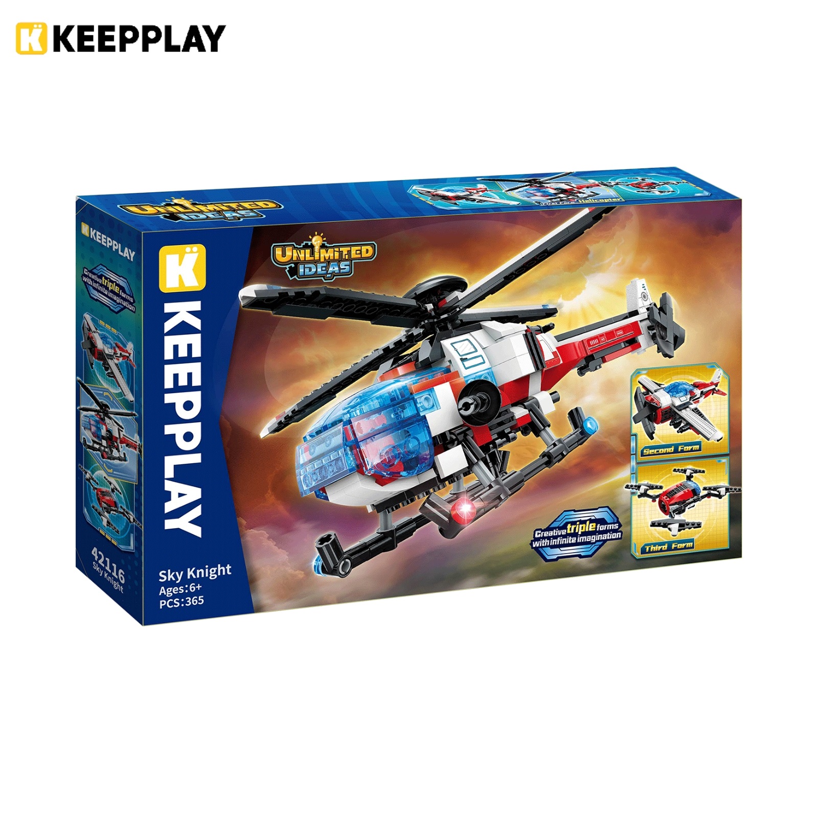 Đồ chơi lắp ráp, xếp hình K Keepplay 42116 - Máy bay biến hình (365 mảnh ghép)