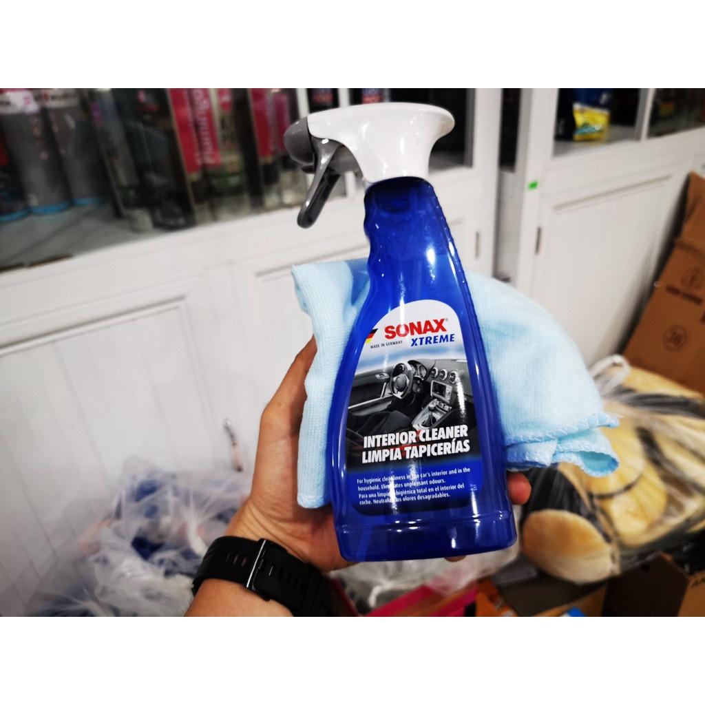 Chai Xịt Làm Sạch Khử Mùi Nội Thất Xe SONAX Xtreme Interior Cleaner 221241 Tặng Khăn