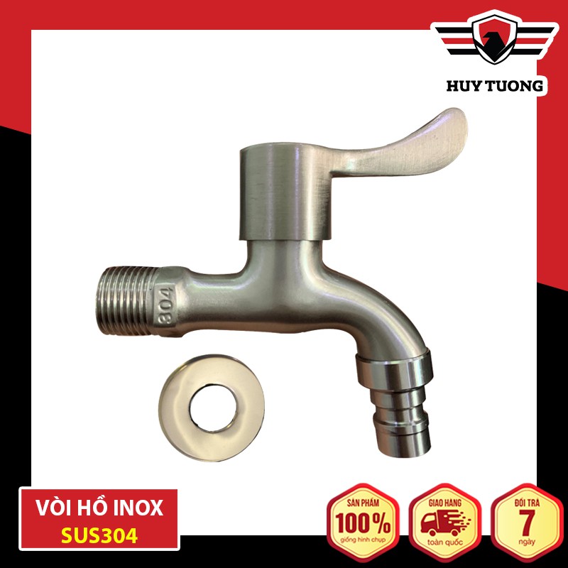 Vòi nước - Vòi hồ tay gạt - Vòi Máy Giặt Inox SUS304 cao cấp - Huy Tưởng