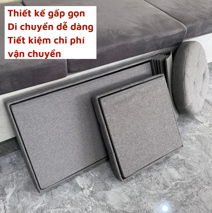 Ghế đựng đồ đa năng, Hộp đựng đồ kiêm ghế sofa mini, Thùng đựng đồ kiêm ghế ngồi khung gỗ bọc vải chắc chắn, tiện lợi