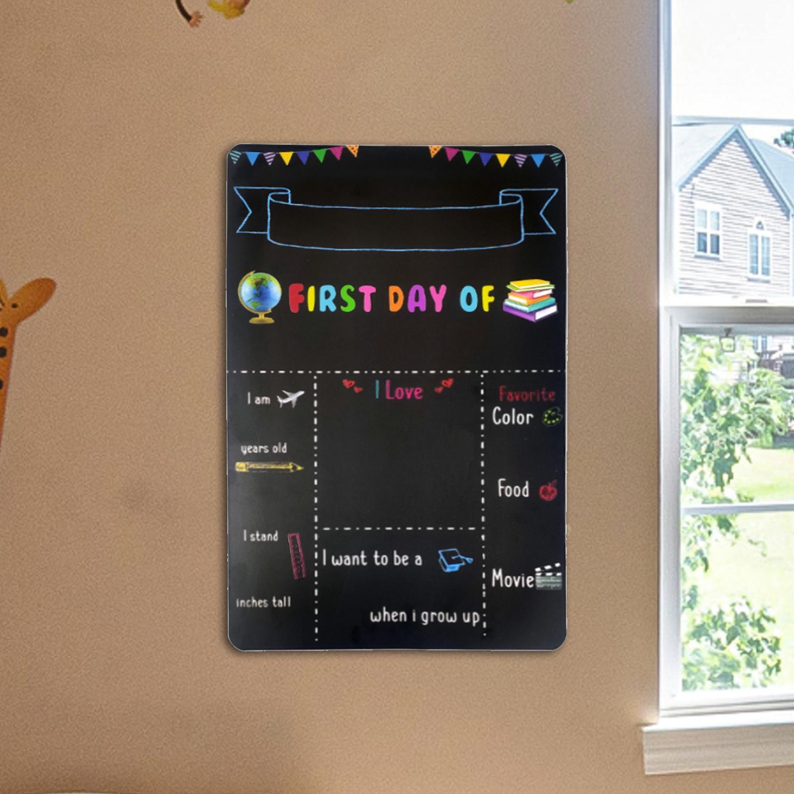 First Day Day of School Chalkboard Double Sided for Kindergarten Office