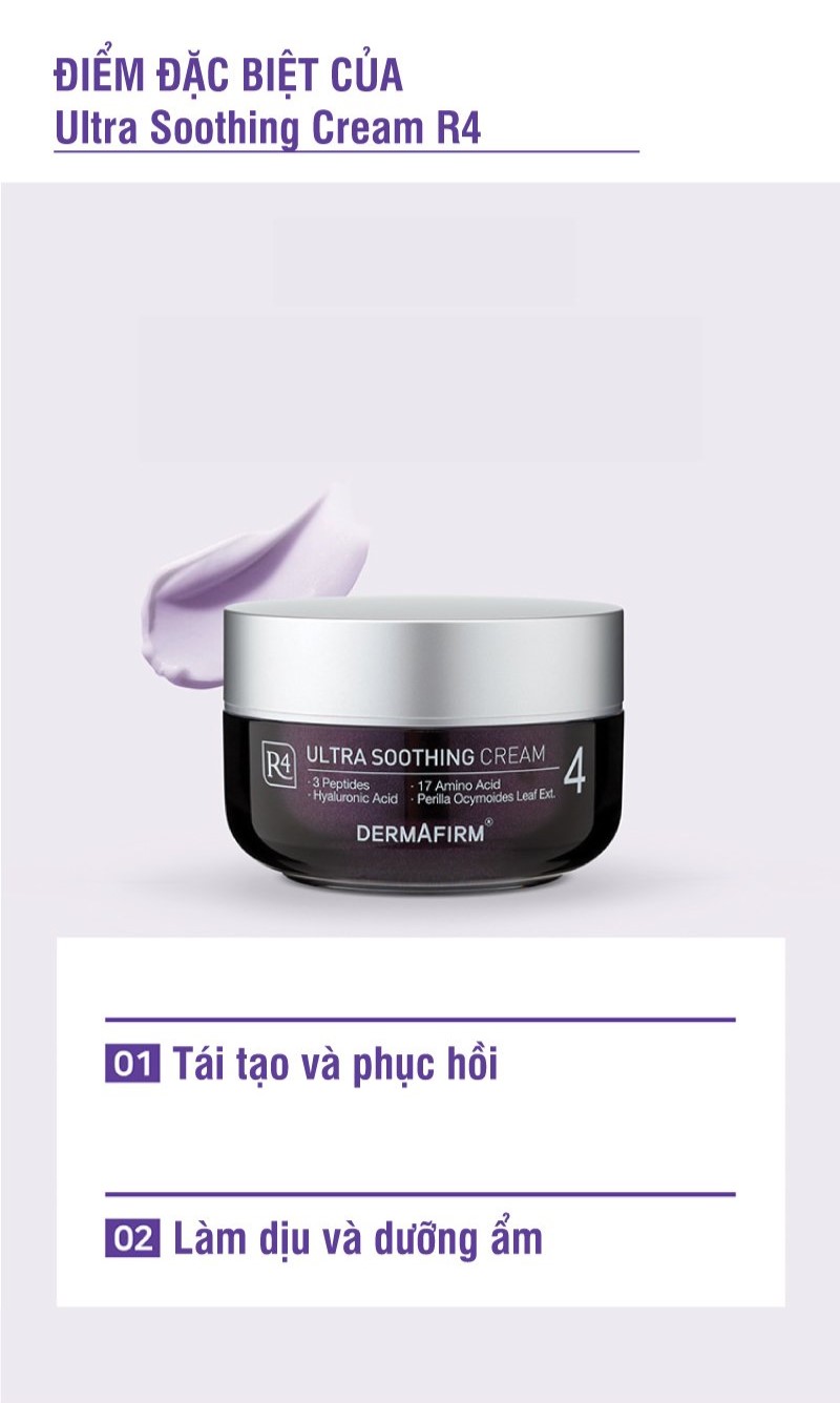 Kem dưỡng Labo Dermafirm - Ultra Soothing Hydra Cream R4 (50ml) phục hồi cho da giãn mao mạch