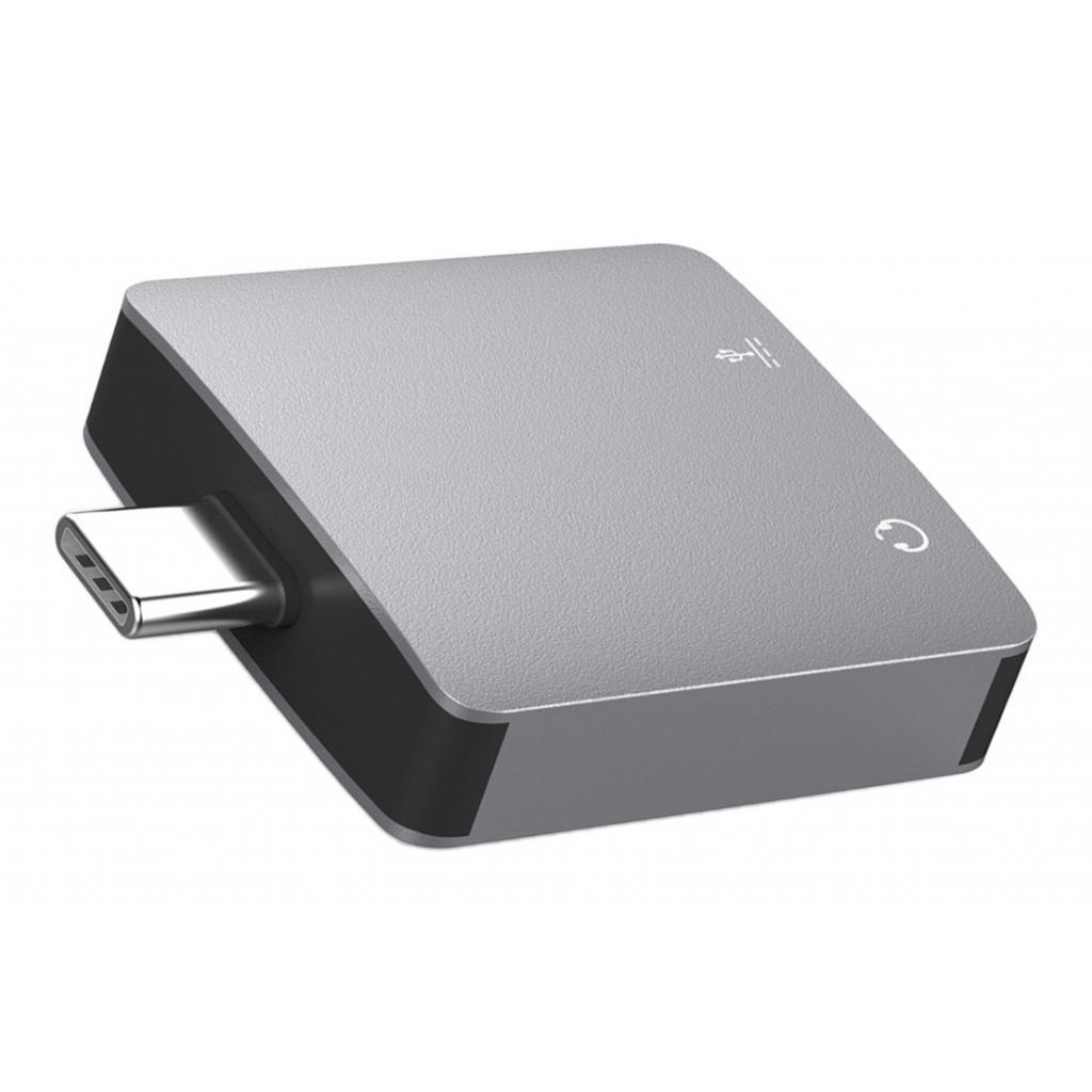 Type C To Audio Adapter, 2 In1 Type-C To 3.5mm Earphone Audio Converter