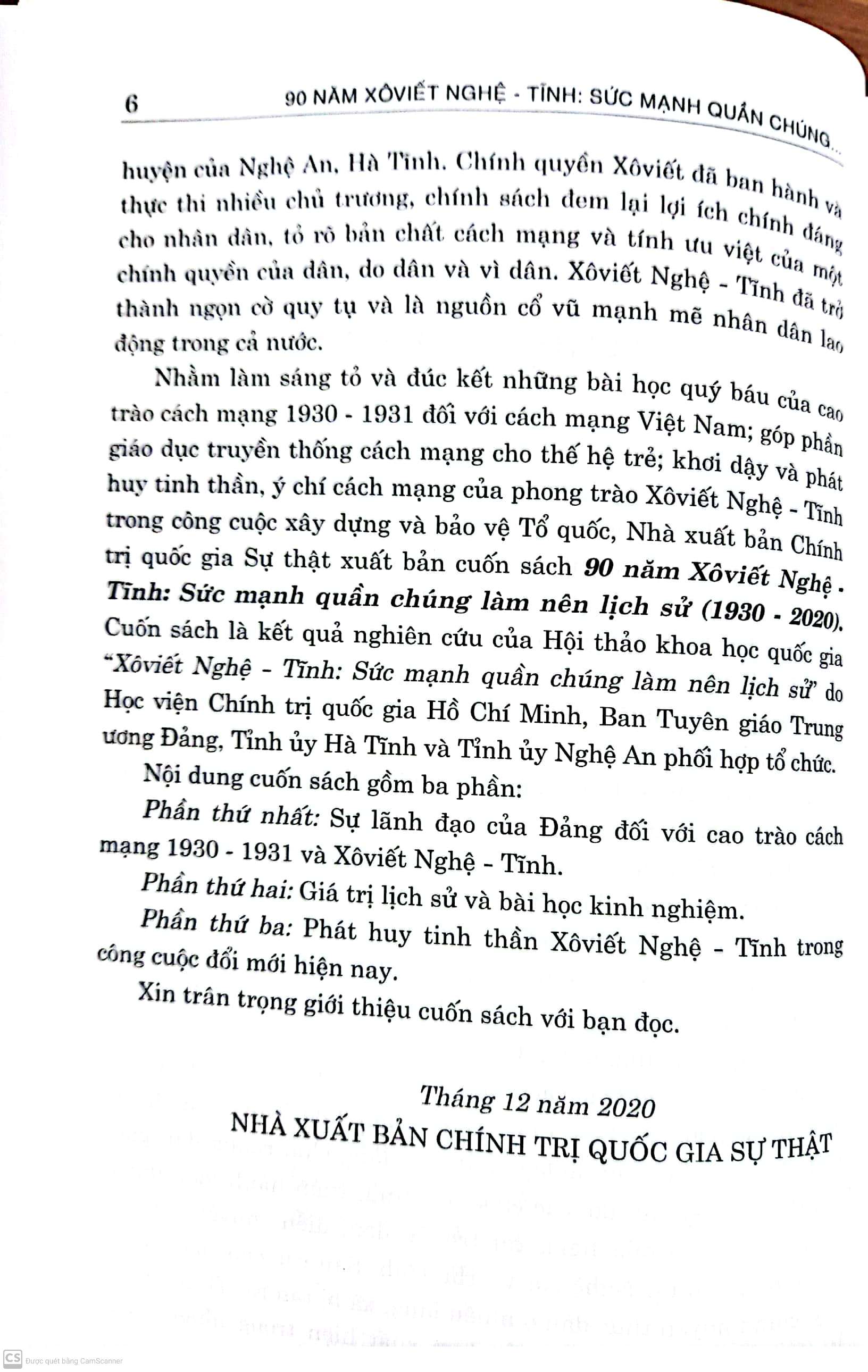 90 năm Xô Viết Nghệ - Tĩnh sức mạnh quần chúng làm nên lịch sử (1930-2020) (Kỷ yếu Hội thảo khoa học)