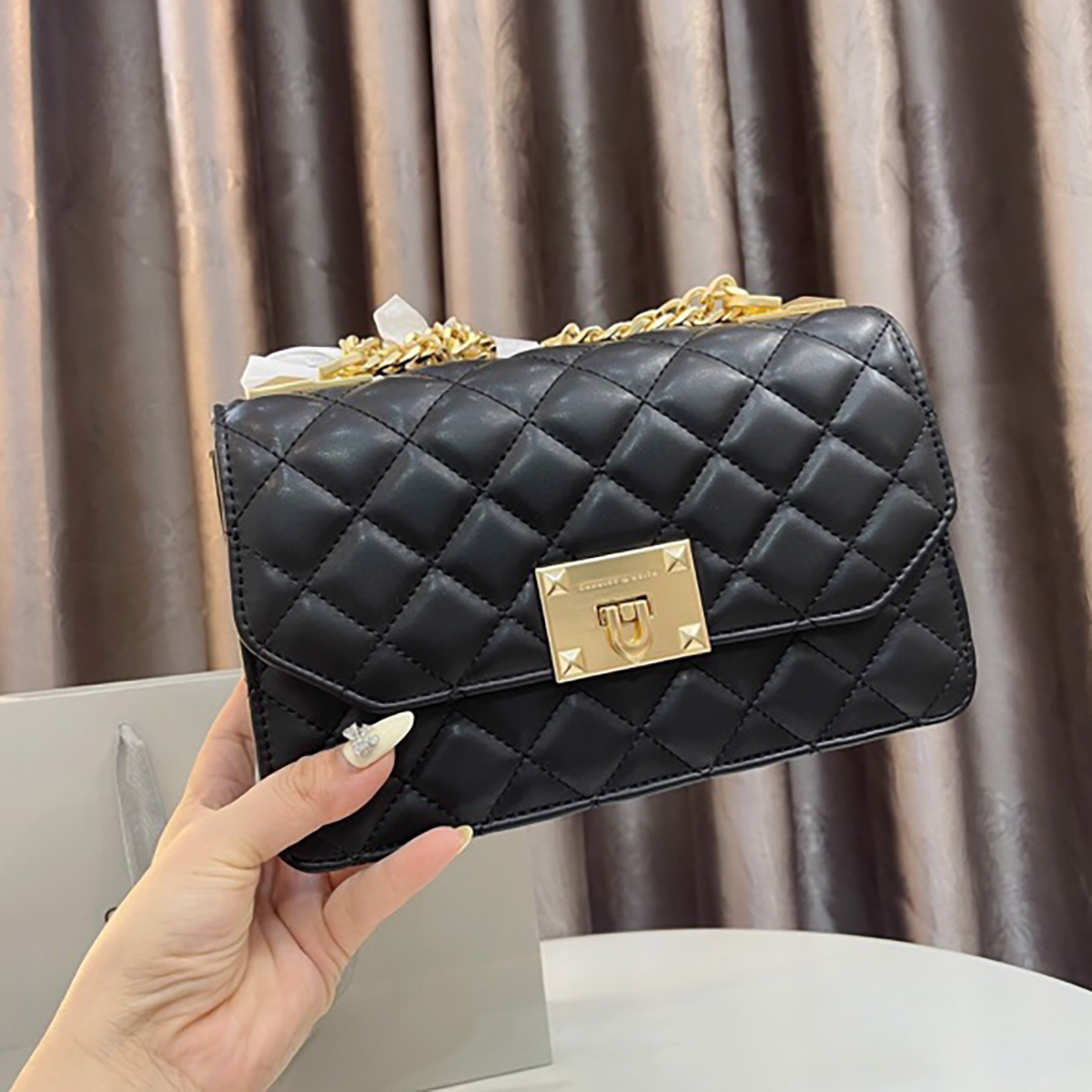 Túi đeo chéo, túi xách nữ khoá gập trần trám ZuCi A34 size 22cm da mềm đẹp sang trọng, cá tính cho nữ loại đẹp xuất dư