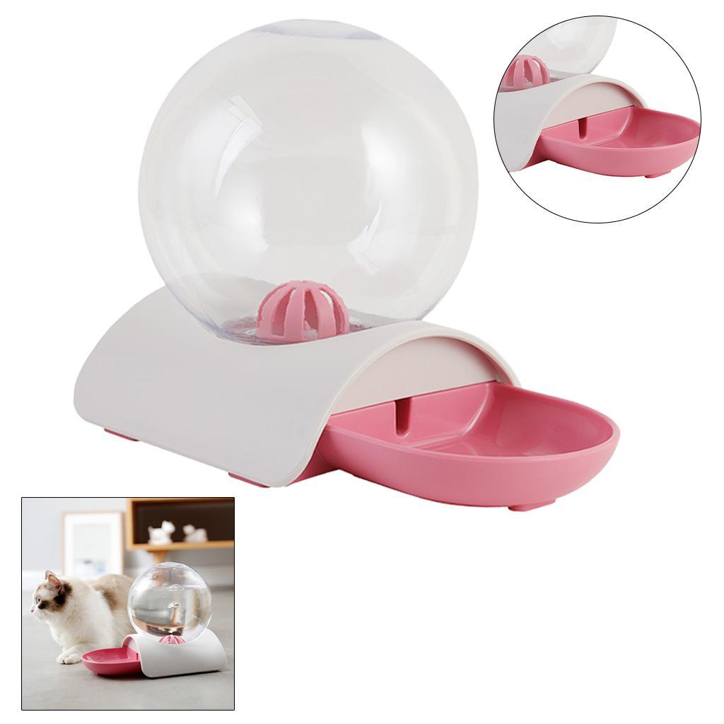 Automatic Pets Water Dispenser Cat Feeding Bowl Feeder Pink