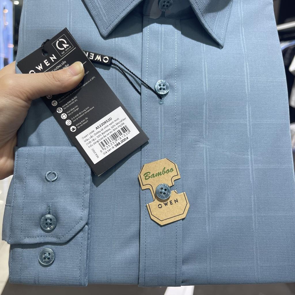 Áo Sơ mi Owen nam dài tay dáng Slimfit sợi Sồi mềm mịn mát Mã AS220952D