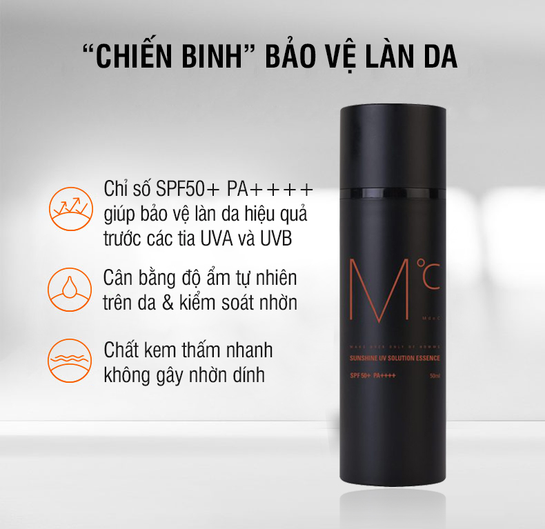 Tinh chất chống nắng bảo vệ da tối ưu MdoC SPF 50+ PA++++ dành cho nam giới chính hãng Hàn Quốc 50ml JN-MCN03