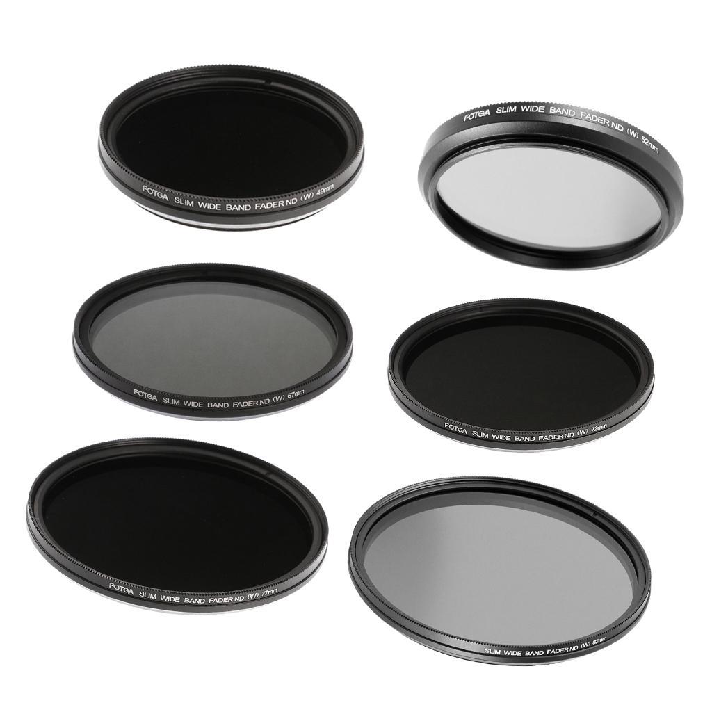 49-82mm ND2-ND400 Fader Variable Adjustable ND Neutral Density Filter 49mm